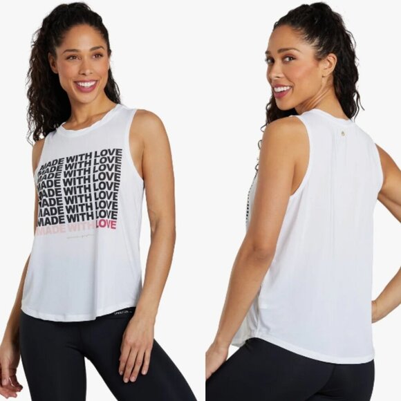 Spiritual Gangster Love Active Muscle Tank Top/White 21790 - Picture 1 of 11